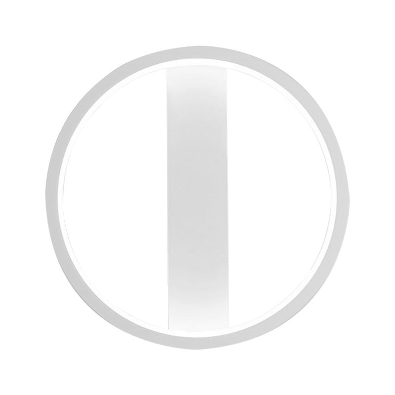 Simple Style LED Wall Sconce With Acrylic Shade White Round/Square Wall Mounted Light in Warm/White Light