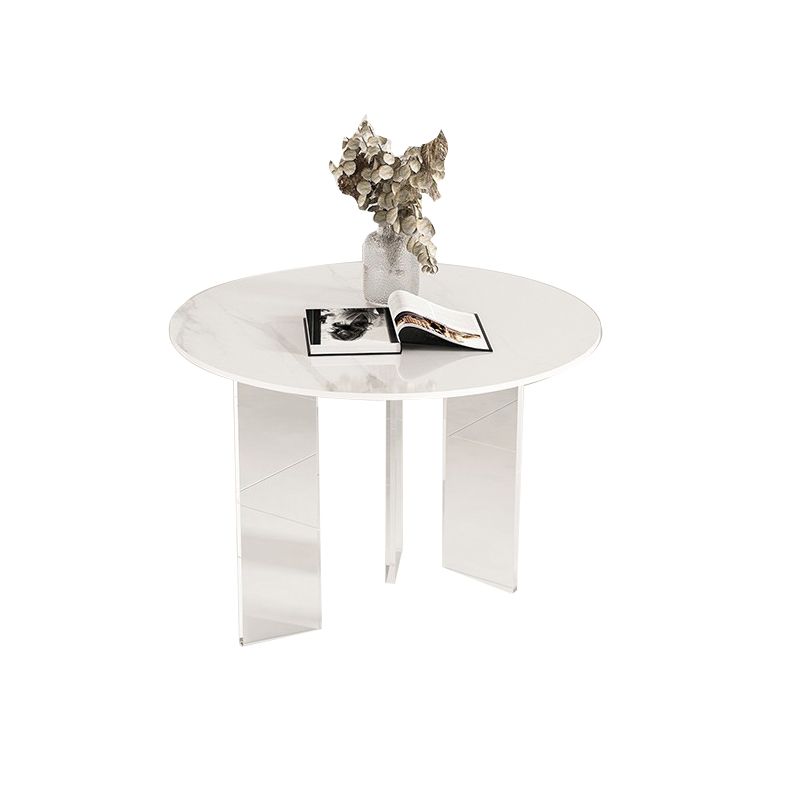 Modern 1/2/3/5 Pieces Dining Set Round Stone Dining Table for Cafe