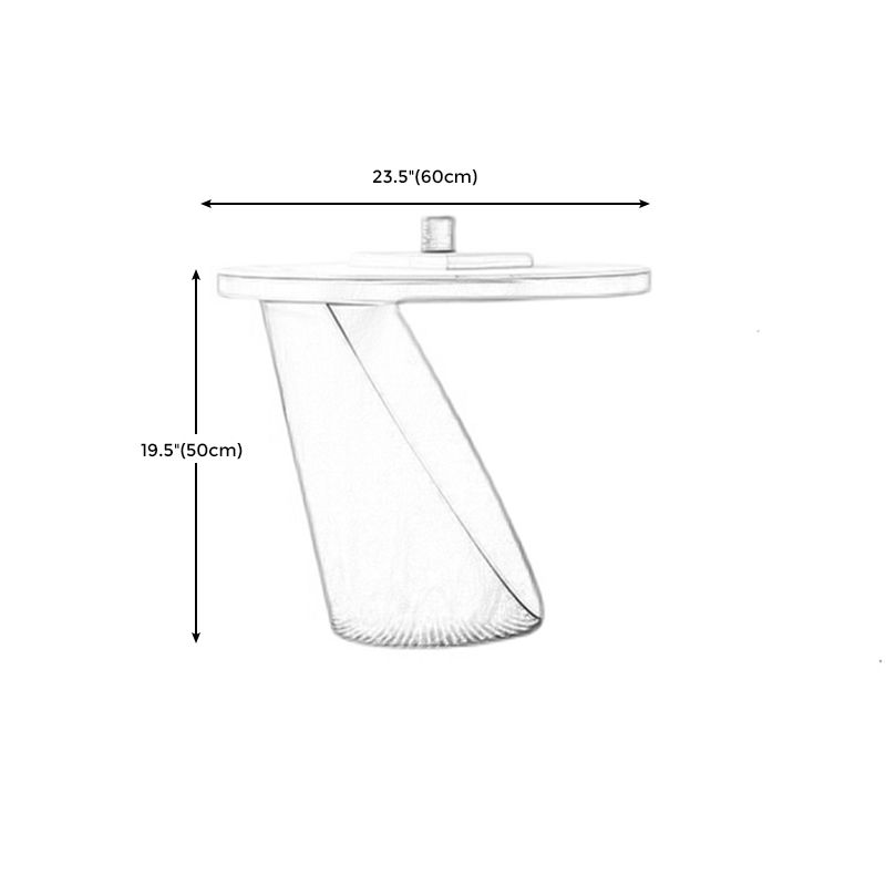 Modern Marble Drum Coffee Table Round Cocktail Table in white