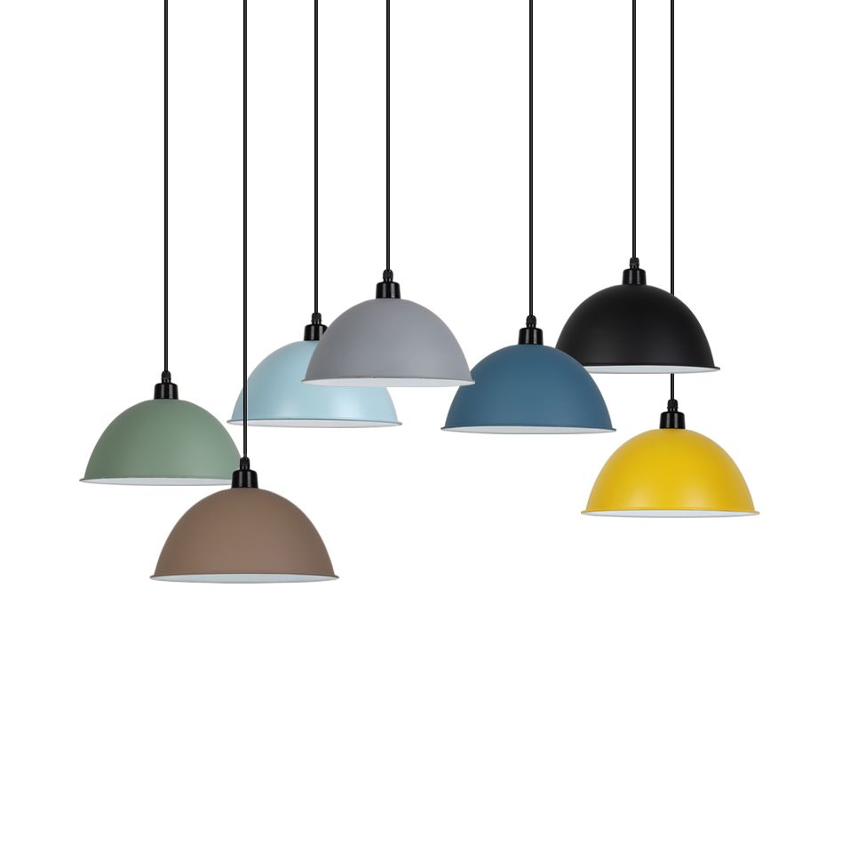 Nordic Stylish Bowl Hanging Light Single Light Aluminum Pendant Lamp for Gallery Cafe