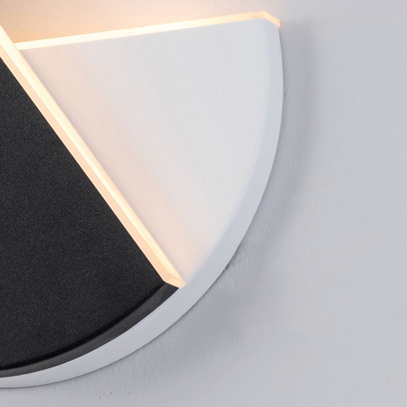 Iluminación de pared de sombra redonda de metal lámpara de pared de luz simple moderna