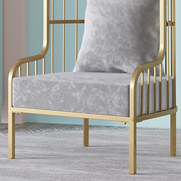 Glam Fabric Arms Included with Pillow Basic Four Leg Accent Armchair