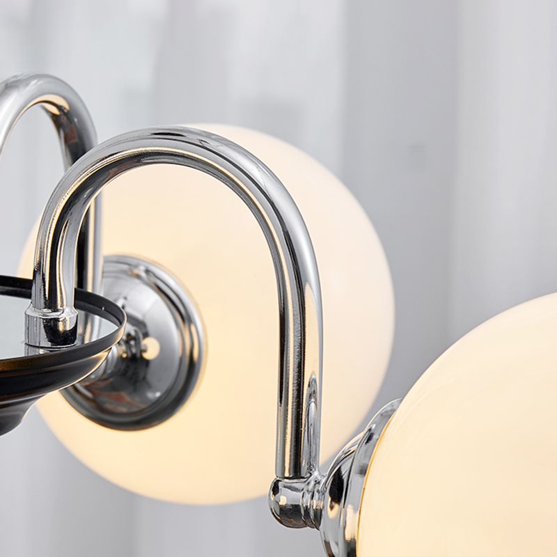 Lampadario a forma di globo lampadina multipulla nordica con vetro per camera da letto