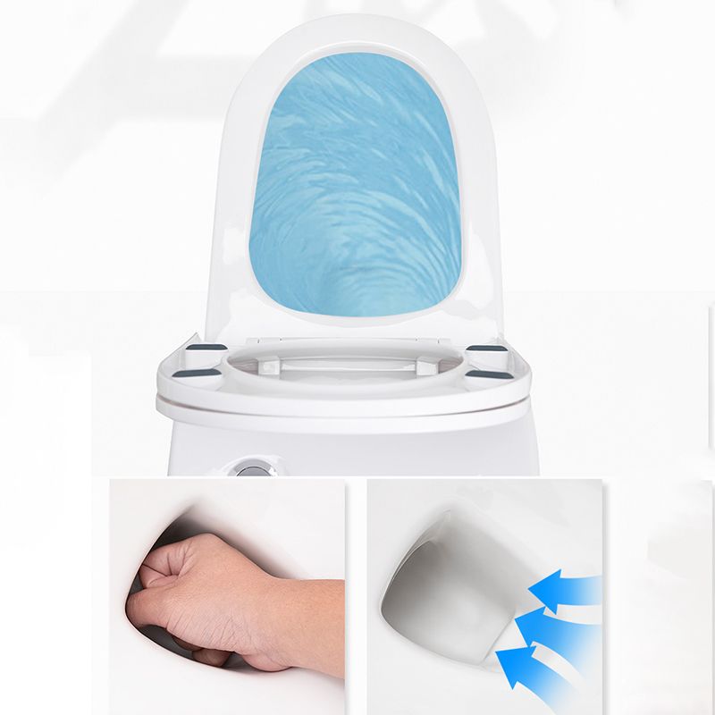 Indoor Ceramic Floor Mounted Toilet Modern All-In-One Toilet Bowl