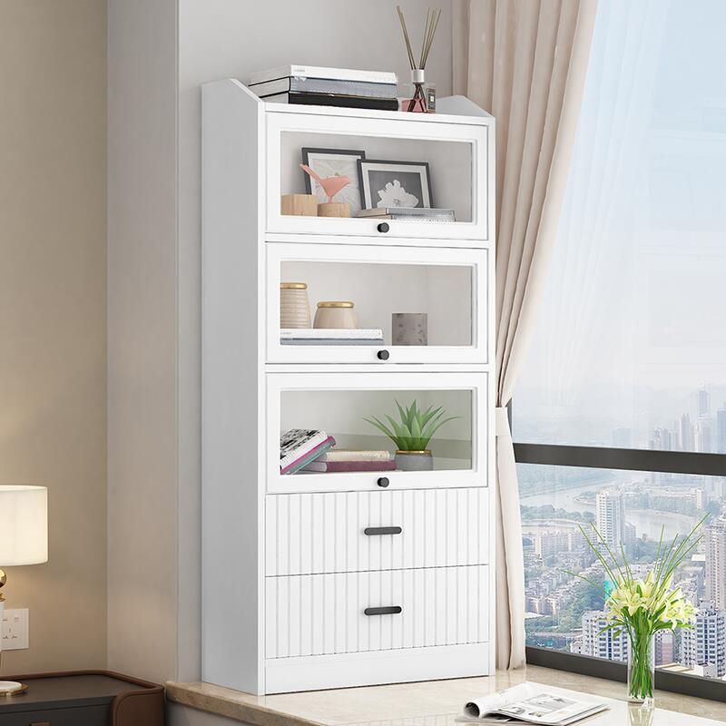 Contemporary Wood Bookshelf Standard Book Shelf for Home Office 11.8" Wide