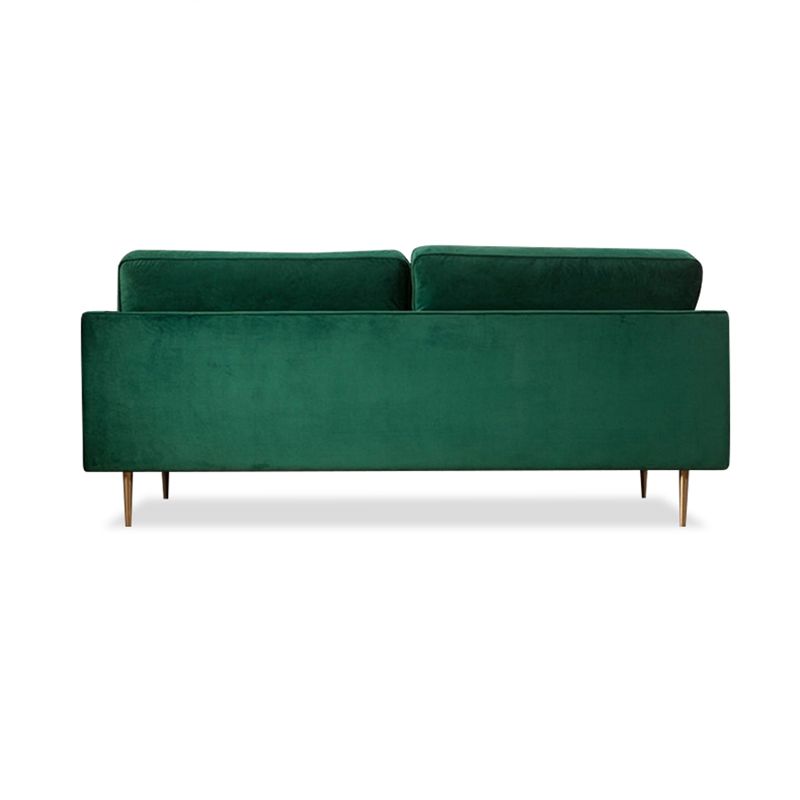 Velvet 2/3-Seat Mid-Century Modern 31.5" Wide Square Arm Sofa