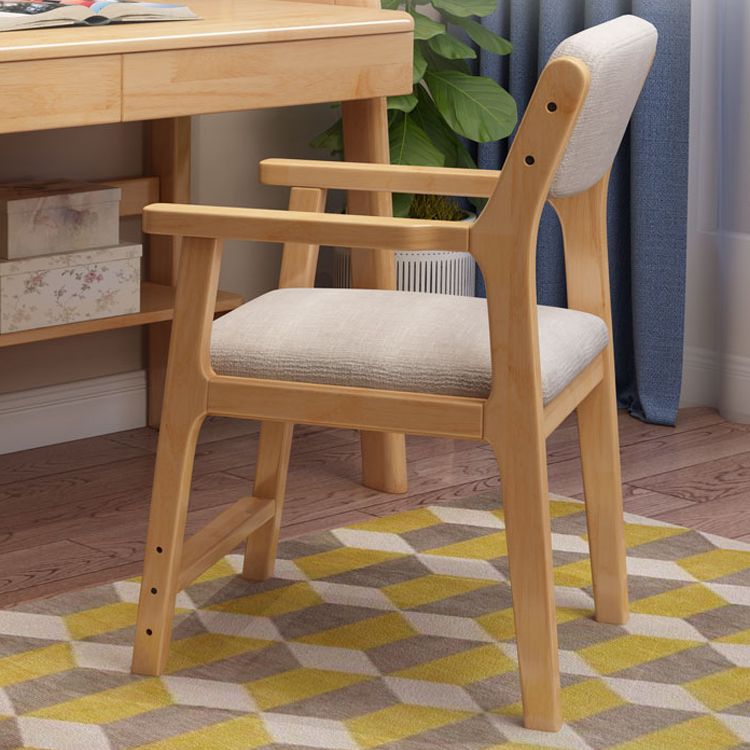 Contemporary Solid Wood Dining Arm Chair Open Back Single Dining Side Chair for Home Use