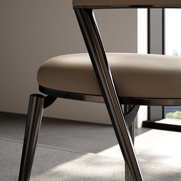 Modern Indoor Kitchen Dining Chair Open Back Dining Side Chair