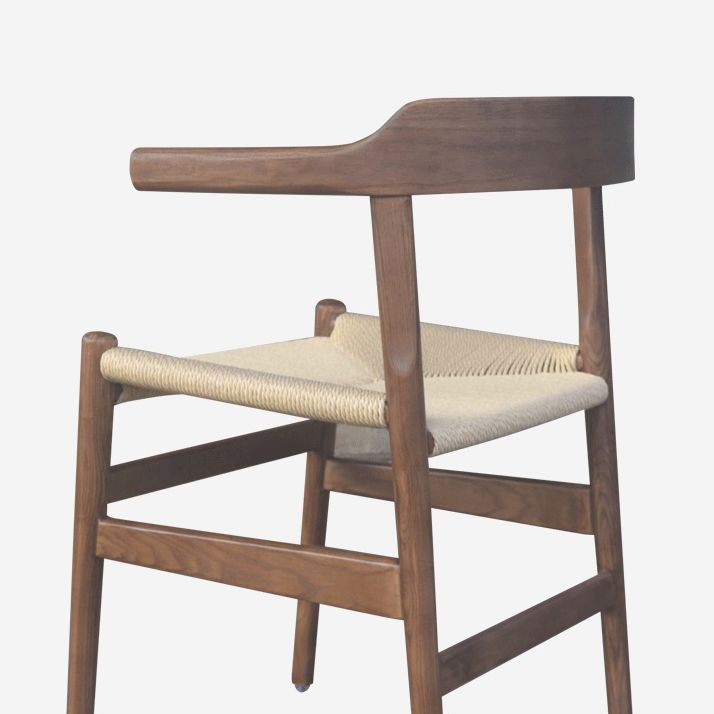 Contemporary Style Open Back Solid Wood Home Use Dining Side Chair