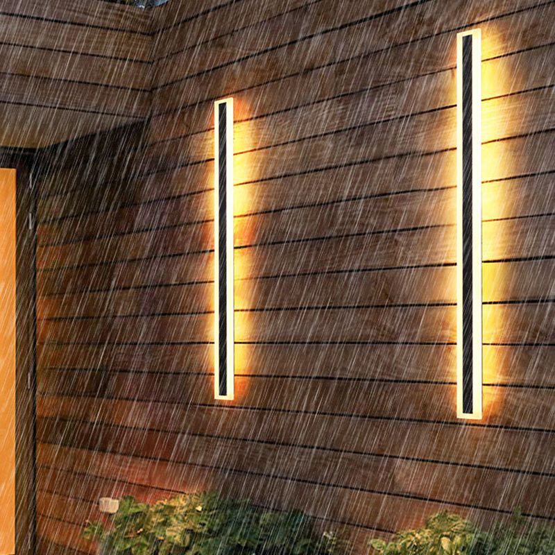 Modern Metal Wall Sconce Linear Shape Wall Light with Acrylic Shade for Living Room