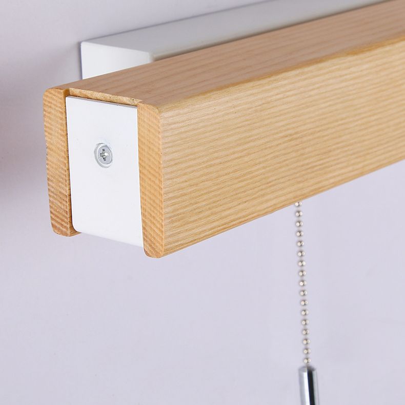 Wooden Creative Rotatable LED Wall Lamp Hand Pull Switch Design Sconce Light for Bedroom