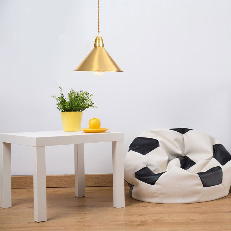 Zeitgenössischer Stil Metal -Runde Anhänger Beleuchtung Leuchten 1 leichte Deckenlichter in Gold