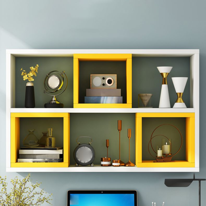 Modern Artificial Wood Bookcase Wall Mounted Bookshelf for Any Room