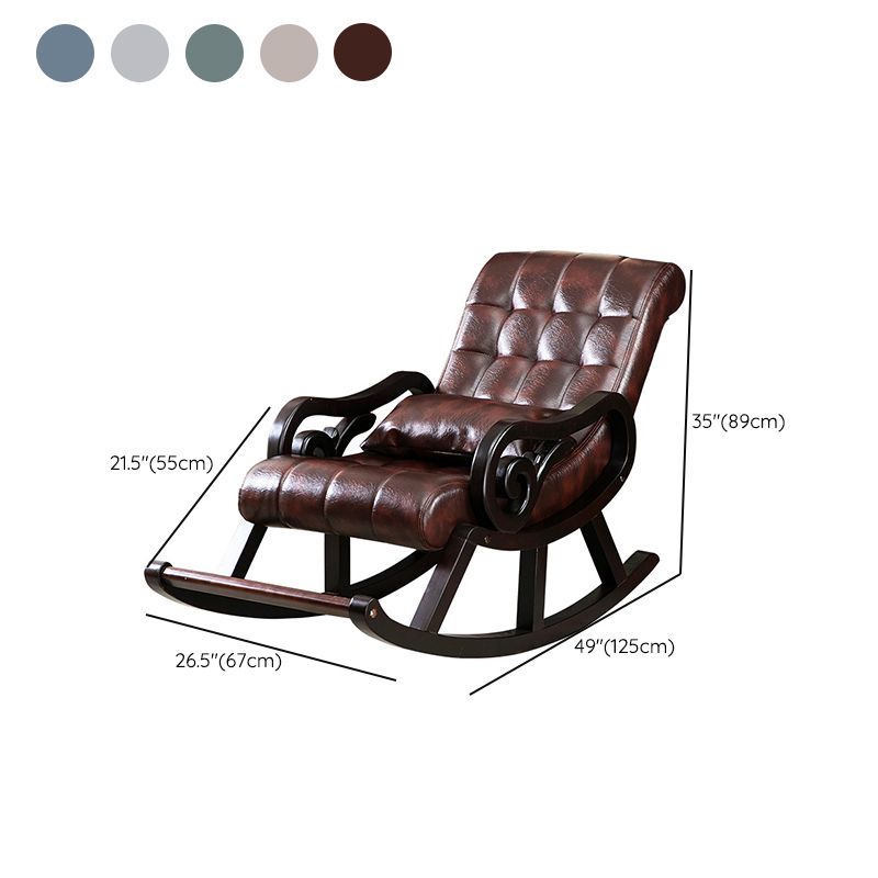 Mid-Century Modern Style Rocking Chair Wooden Sofa Rocking Chair