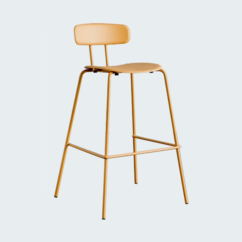 Modern Bar-stool Plastic Counter Bar Stool for Kitchen Bar with Metal Legs