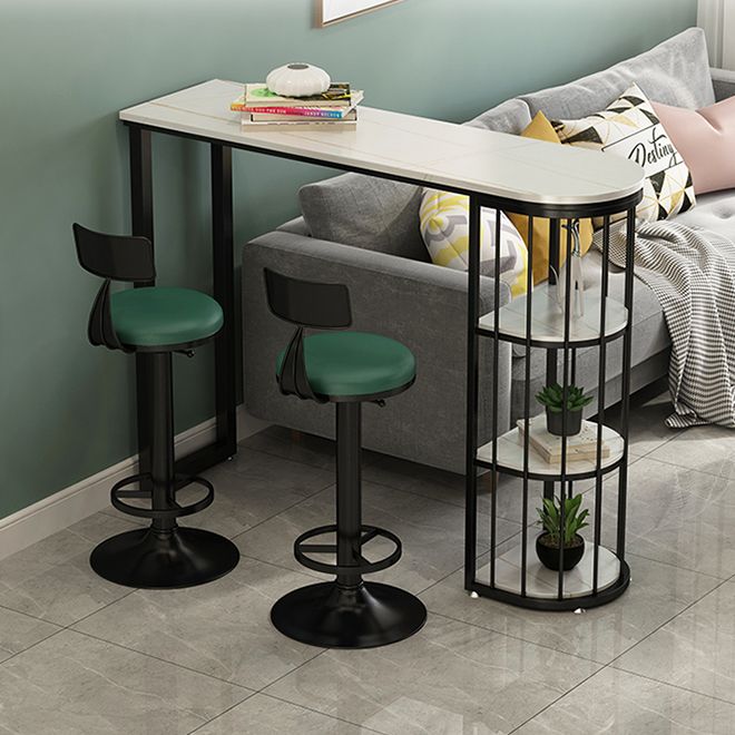 Modern Table and Stool Set 1/3/5 Pcs Free Form Bar Table and Adjustable Height Stools