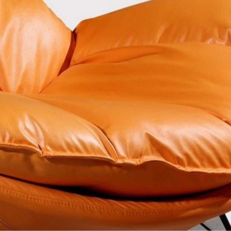 26.77" L x 37.40" W x 32.28" H Faux Leather Lounge Chair with Removable Cushions