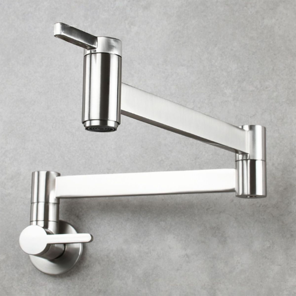 Modern One Handle Wall Mounted Pot Filler Low Arc Profile Filler