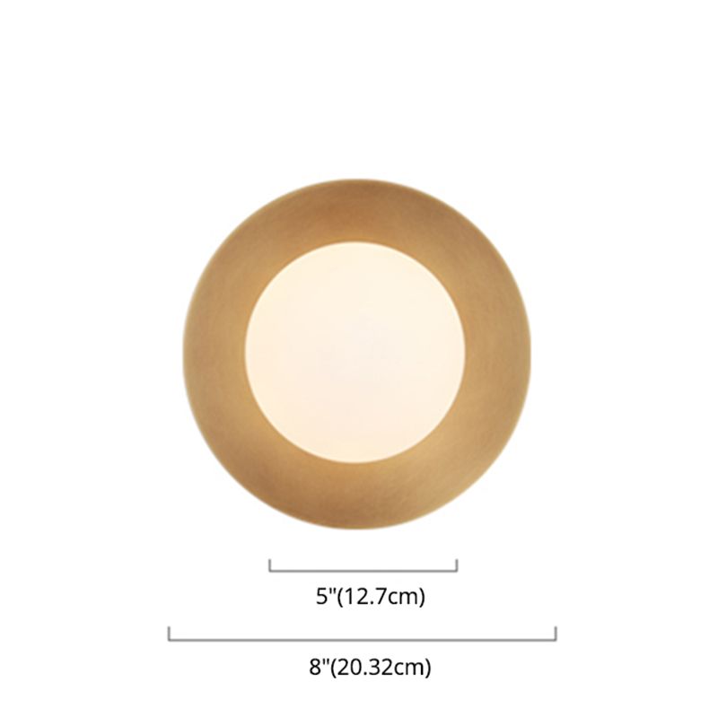 Orb Wall Mounted Light Fixture Contemporary Style Glass Flush Mount Wall Sconce for Bedroom