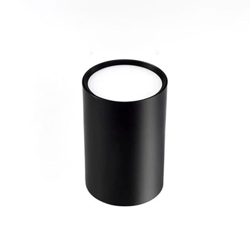 Cylindrical Shape LED Ceiling Lamp Modern Simple Style Aluminium 1 Light Flush Mount for Living Room