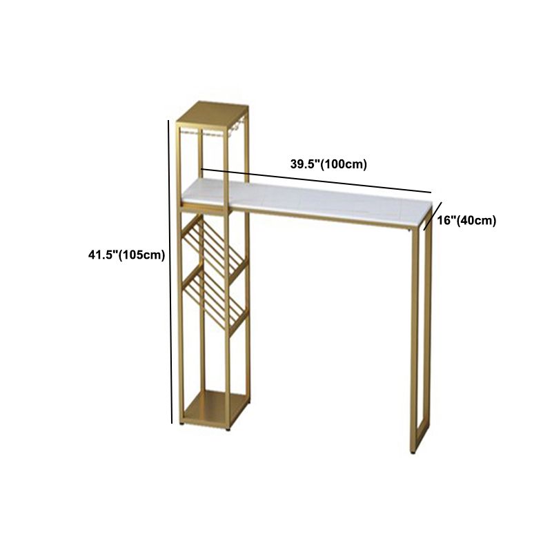 Glam Bar Table Set 1/2/3 Pcs Storage Bar Table with Bar Stools