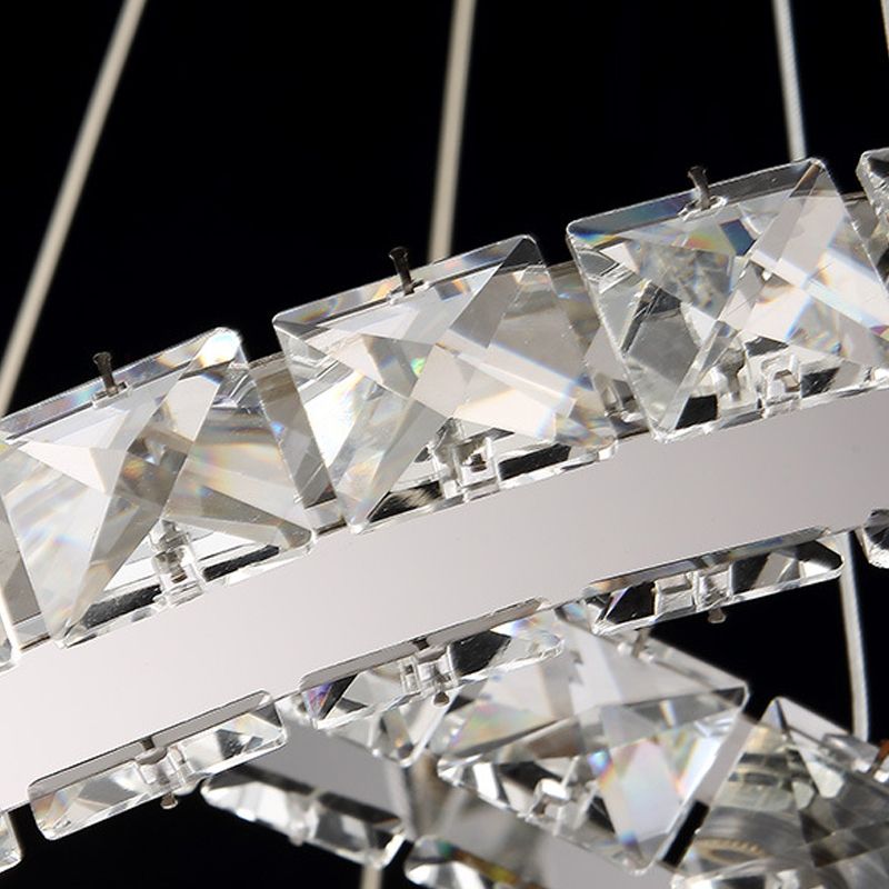 Contemporary Pendant Lights Note Shape Island Lights Crystal 3 Light for Kitchen Island