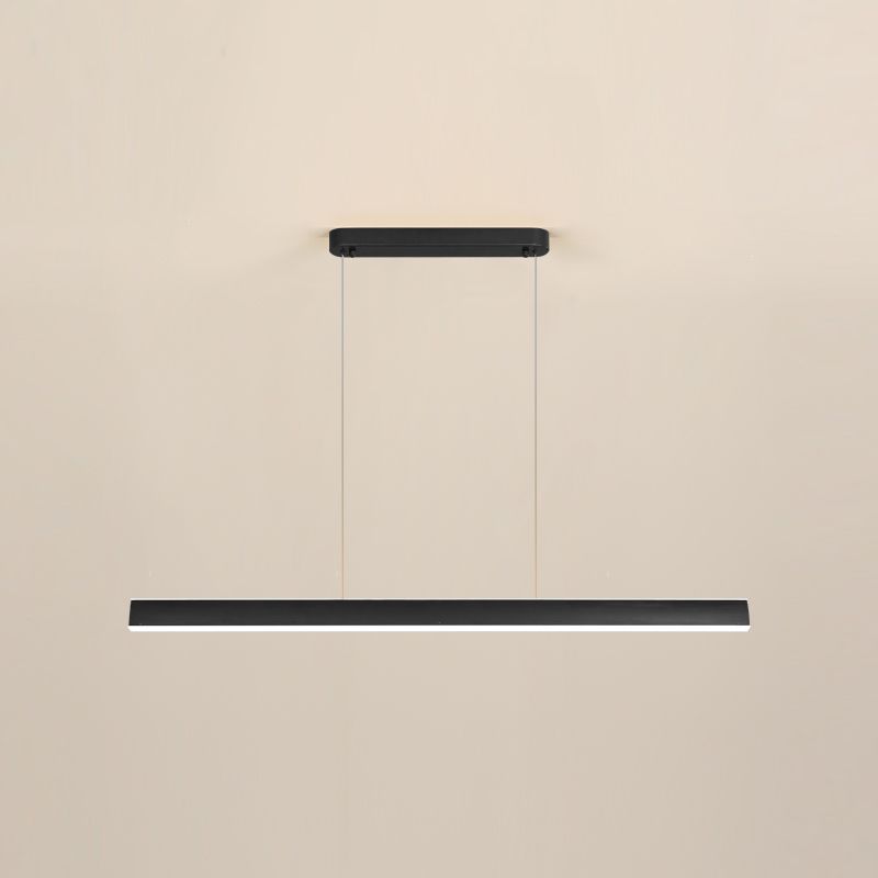 Rechteck Island Leuchte Einfache LED -Restaurant Hängende Lampe mit Acrylschatten