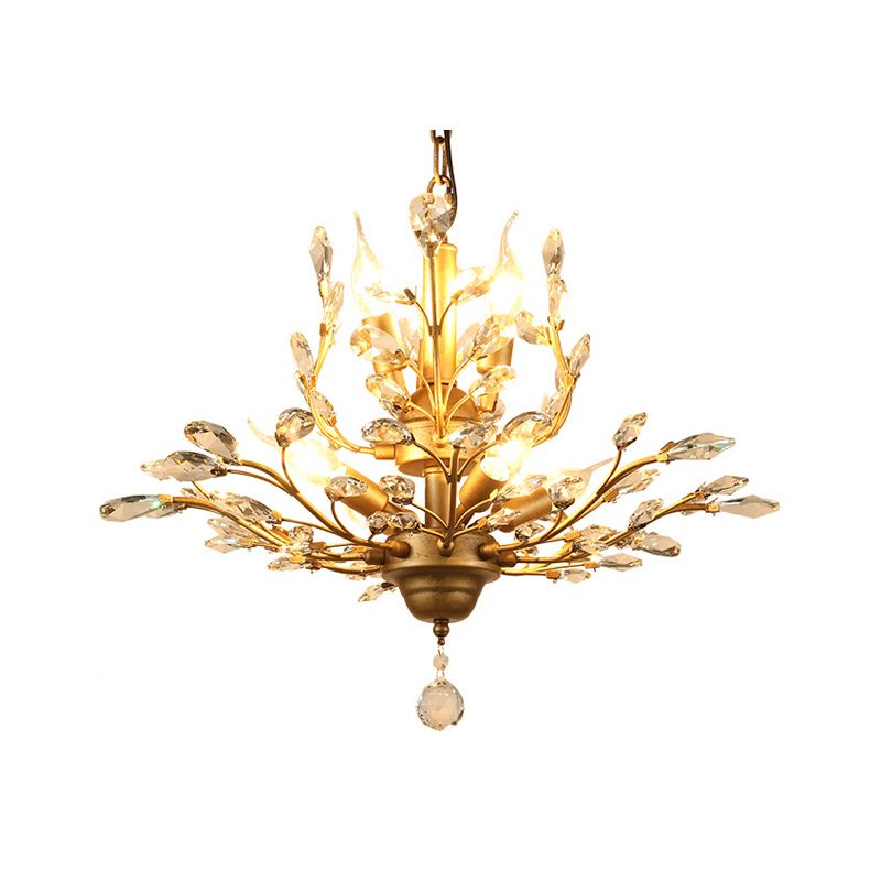 Crystal Branches Ceiling Chandelier Traditional Dining Room Pendant Lighting Fixture