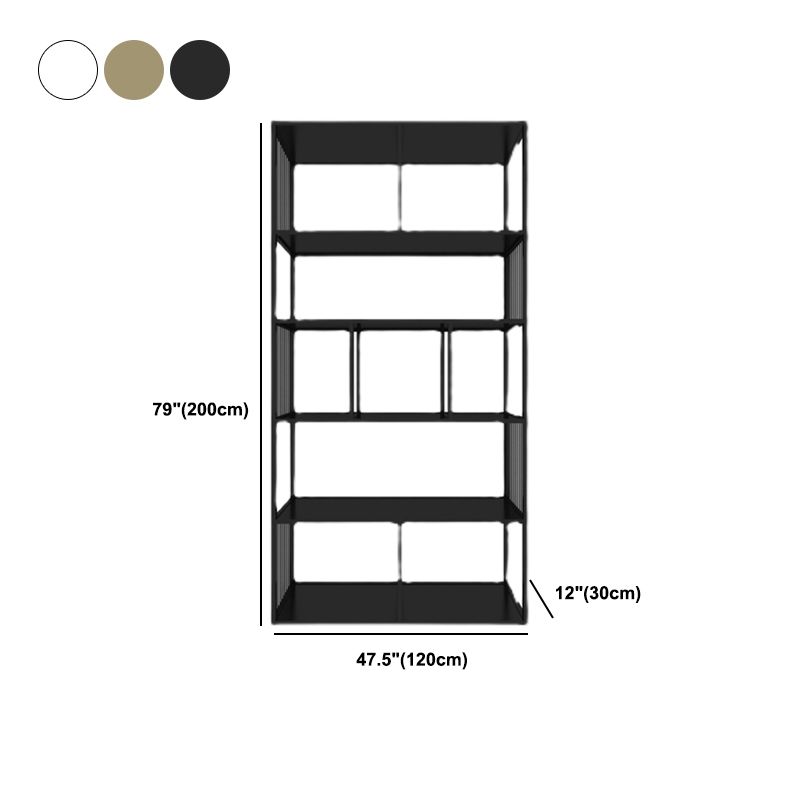Scandinavian Rectangle Bookshelf Office Metal Etagere Bookcase