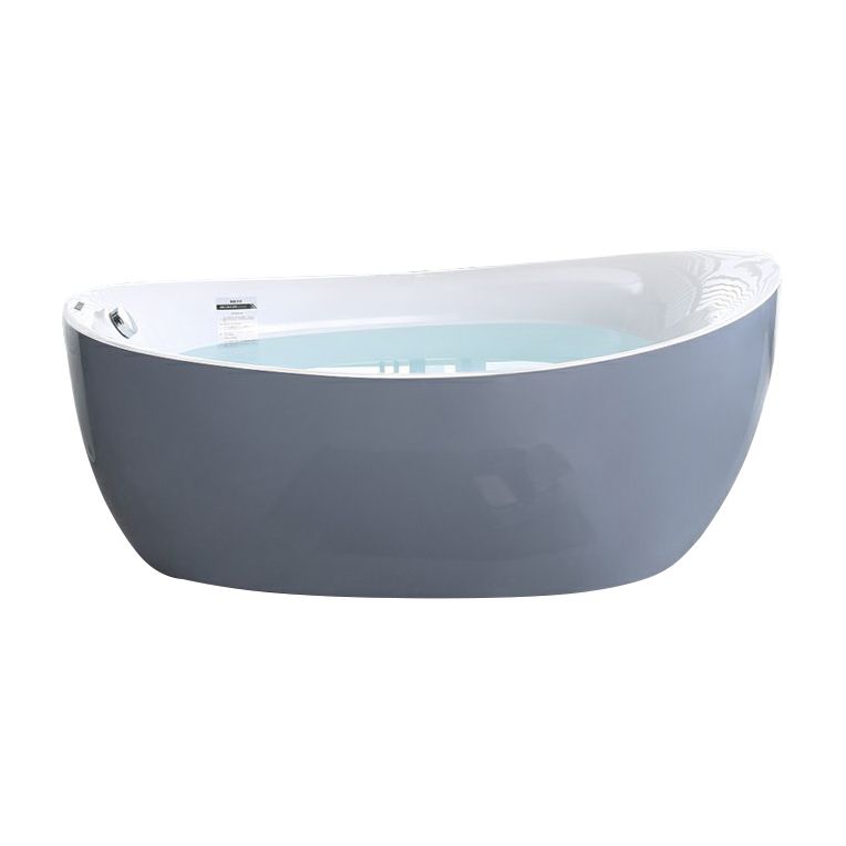 Modern 25.2-inch Tall Acrylic Bathtub Freestanding Soaking Bath (Board not Included)
