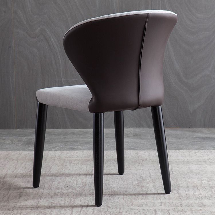 Contemporary Dining Chairs Armless Chair with Wooden Legs for Home
