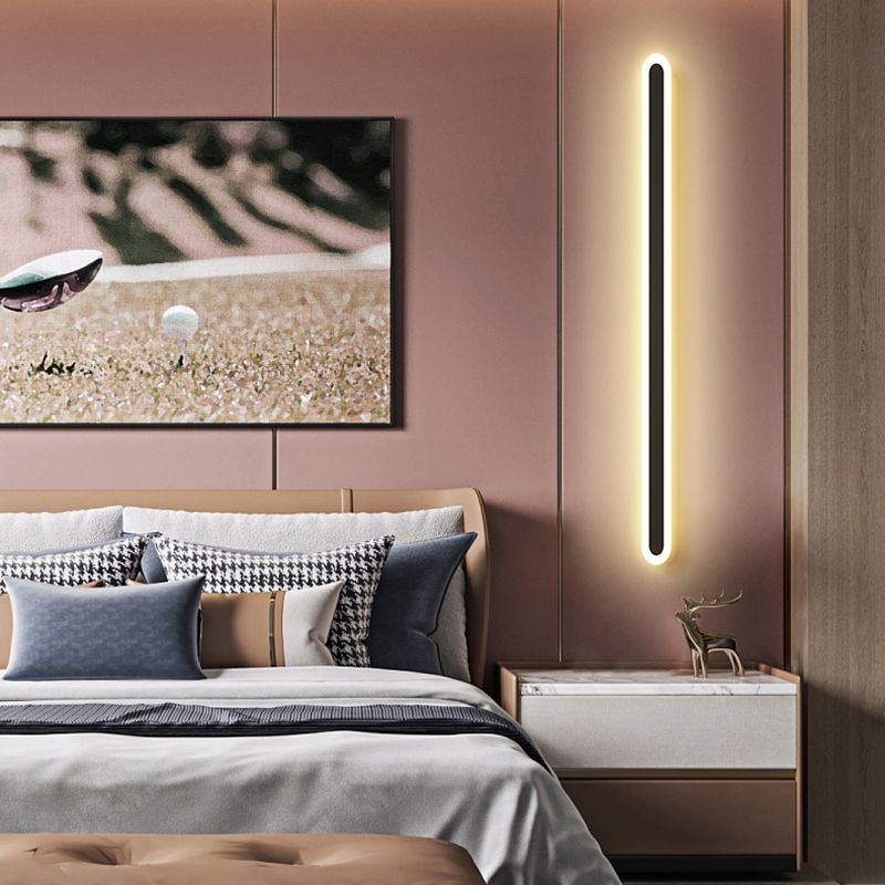 Lineare Form Metall Wandleuchten moderner Stil 1-Licht-Wandhalterung Beleuchtung