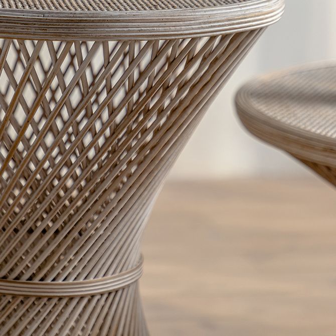 French Country Style Wooden Side End Table Pedestal Round Sofa Side Accent Table