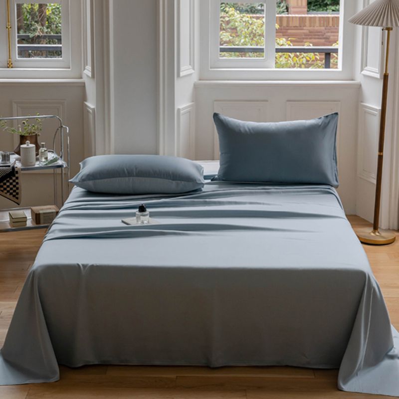 Bed Sheet Solid Color Breathable Non-pilling Skin-friendly Bed Sheet Set