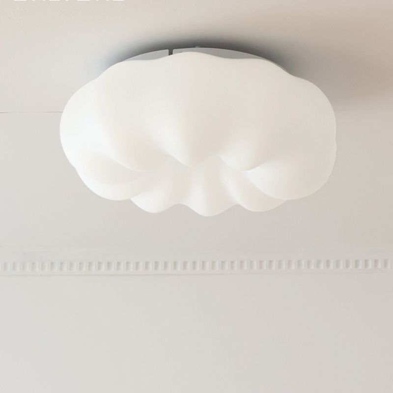 White Flush Ceiling Light Modern Flush Mount Ceiling Fixture for Bedroom