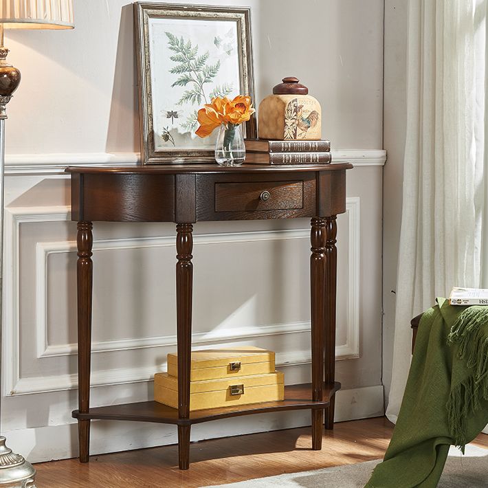 Mid-Century Modern Console Table Antique Finish Console Sofa Table