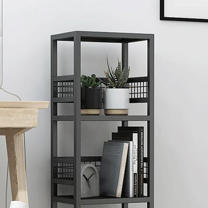 Modern Open Back Bookshelf Metal Shelf Bookcase for Living Room
