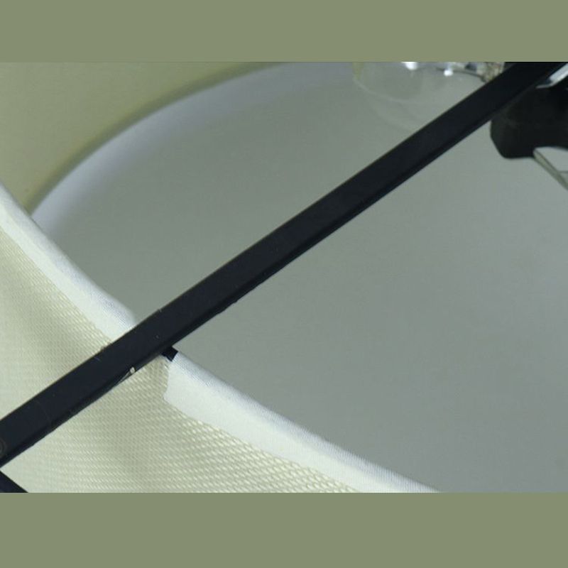 Lámpara de techo de montaje empotrado con sombra de café, dormitorio tradicional de tela cerca de la lámpara de techo