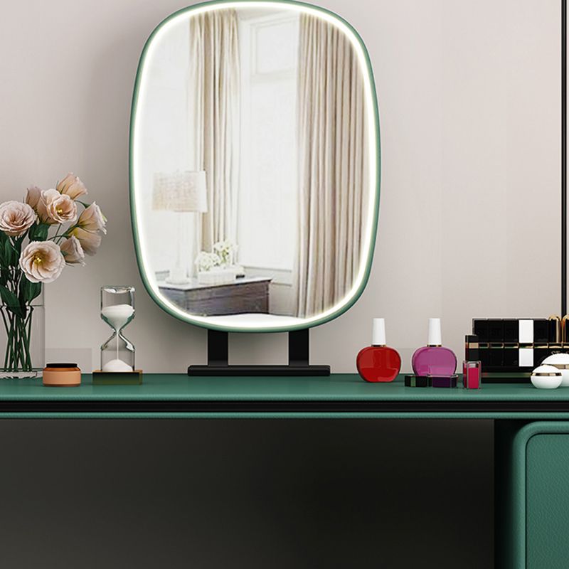 Glam Wooden Vanity Dressing Table Set 2-Drawer Makeup Vanity Desk Table