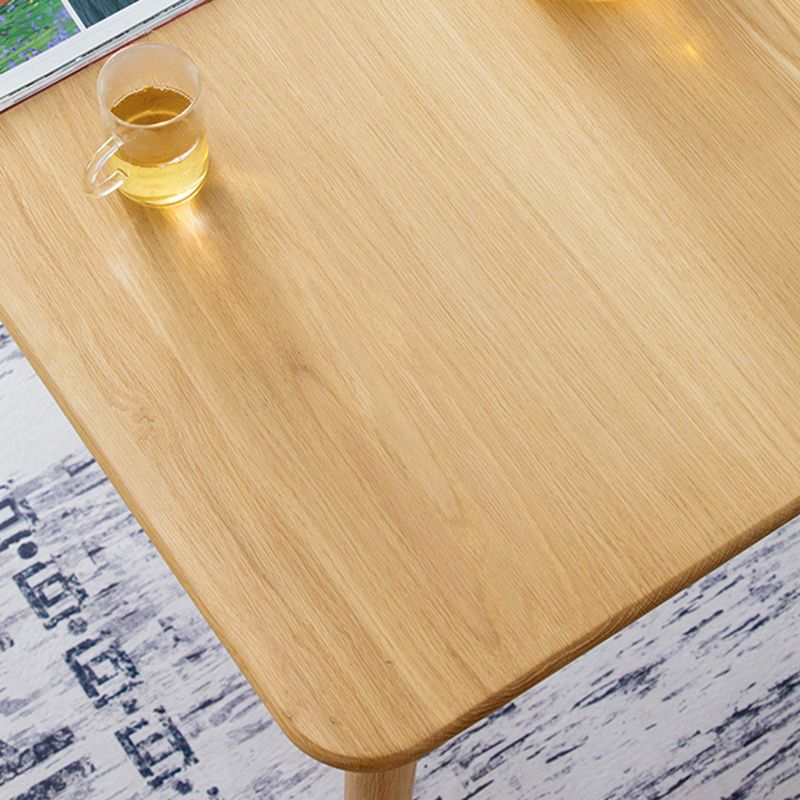 Rechthoek witte eiken vaste houten tafel moderne eettafel met 4 poten voor restaurant