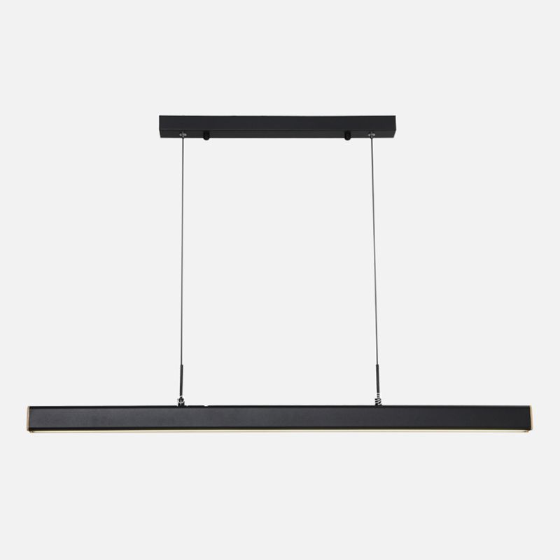 1 Light Linear Island Light Fixture Modernism Metal Island Pendant Lights