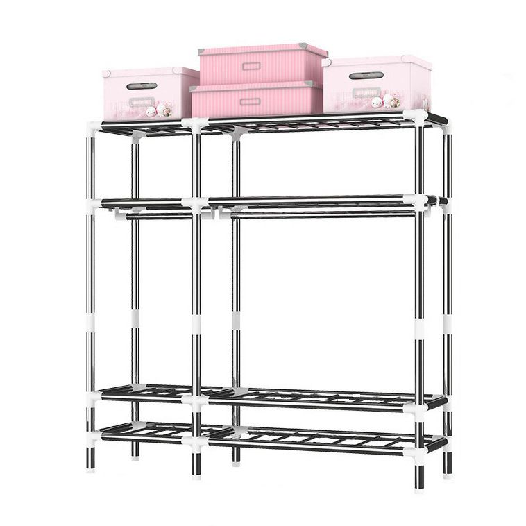 Steel Wardrobe Cabinet with Shelves Modern Wardrobe Armoire with Drawer