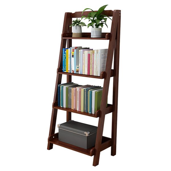 Modern Vertical Open Shelf Bookcase Study Room Wooden Book Shelf with 4 Shelves