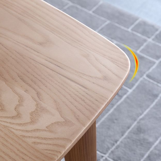 Modern Ash Wood Kitchen Table for Restaurant Rectangle Dining Table with 4 Legs