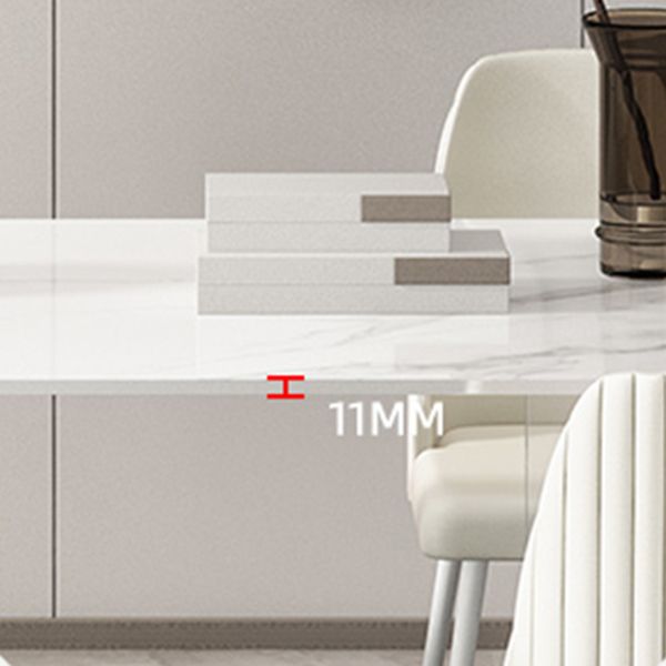 Sintered Stone Dining Table Modern Acrylic Base Table for Kitchen