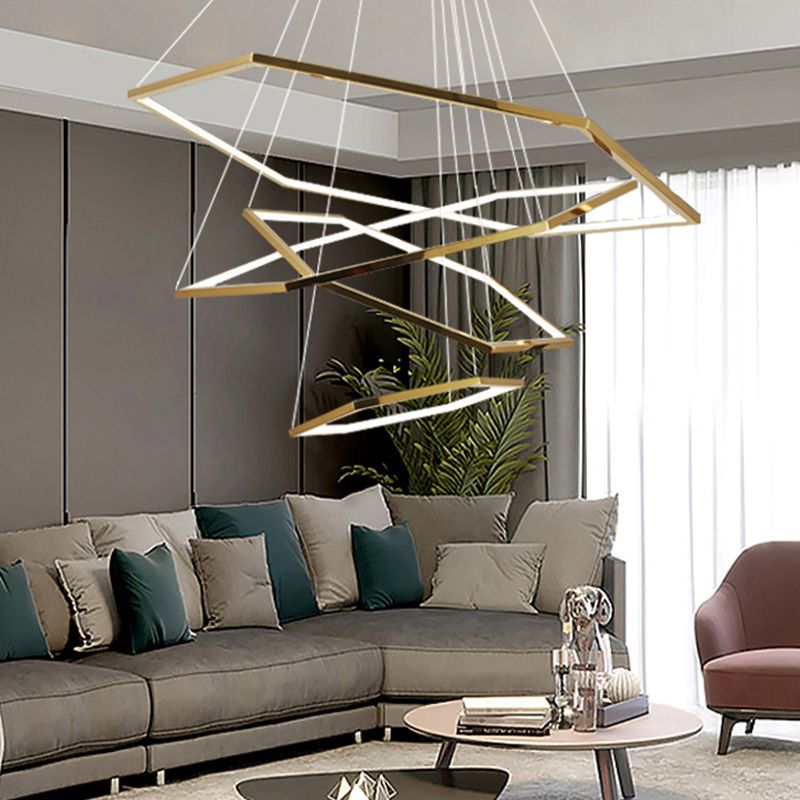Modern Style Hanging Lights Multi-layer Chandelier for Living Room Dining Room