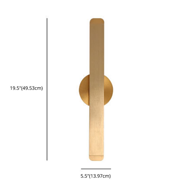 Lampada a parete a LED in alluminio spazzolato oro design rotabile in stile nordico semplicità da letto a parete luce