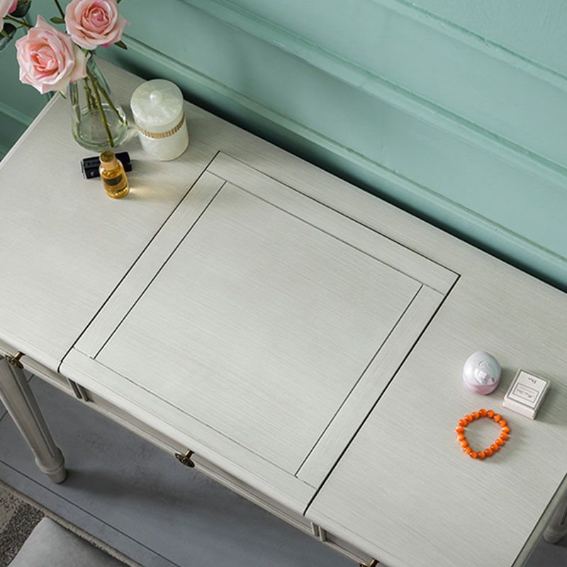 Traditional Vanity Dressing Table Solid Wood 2-Drawer Makeup Vanity Desk
