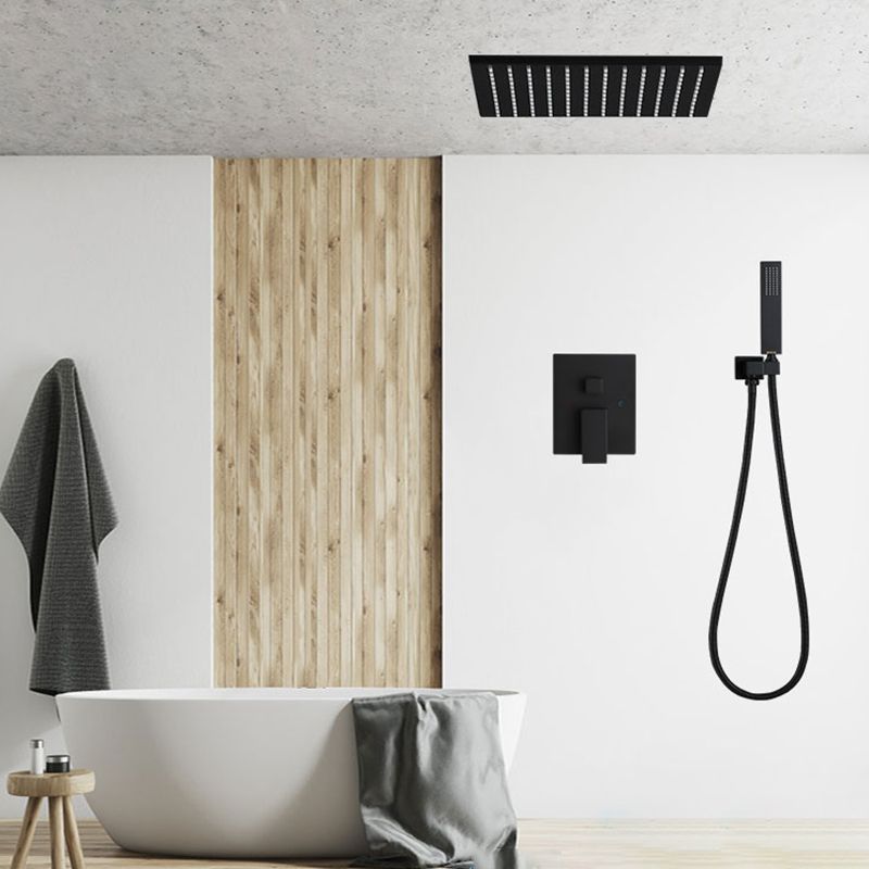 Modern Style Copper Shower System Spot Resist Ceiling Mounted Shower System