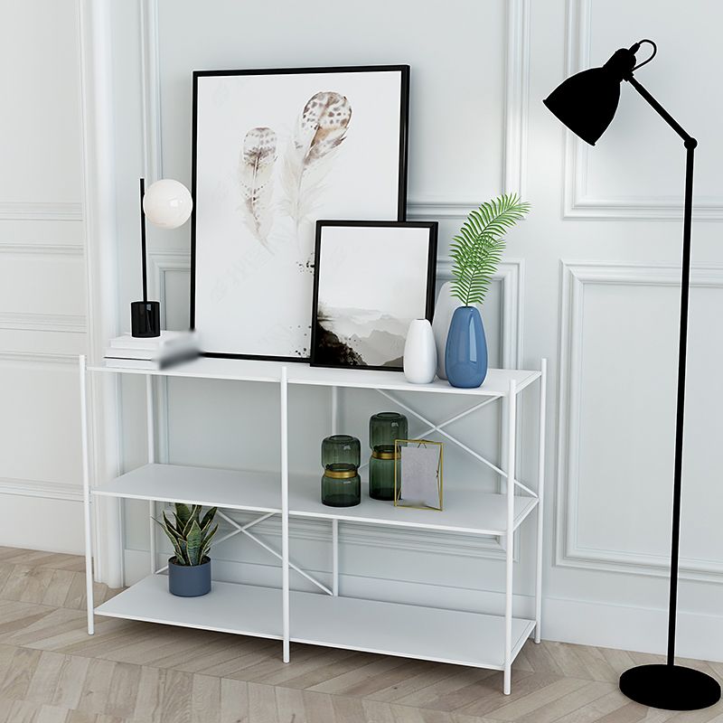 Minimalist Metal Open Etagere Bookcase with Rectangular Shelves